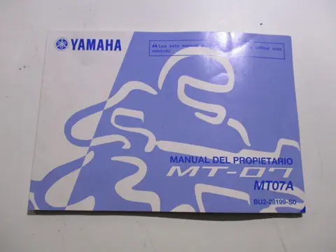 INSTRUCTIEBOEKJE Yamaha MT 07 2014 - 2017