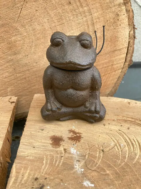 GIETIJZEREN YOGA KIKKER FROG NIEUW