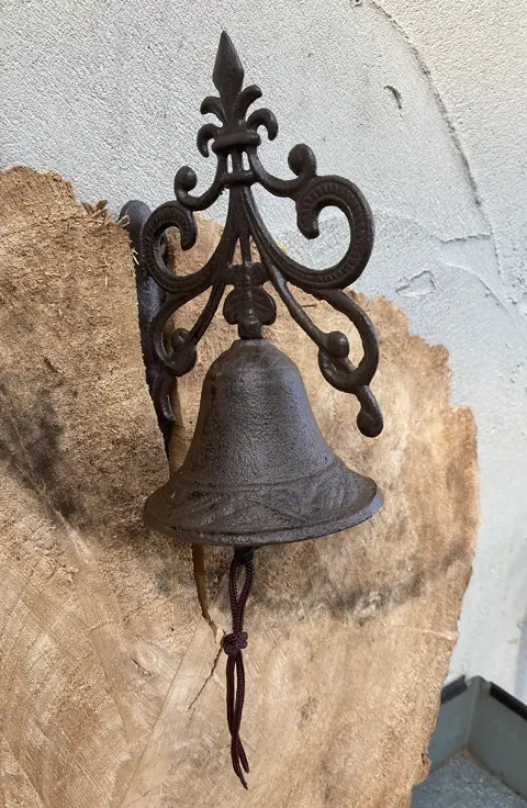 GIETIJZEREN DEURBEL FRANSE LELIE NIEUW