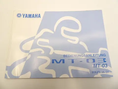 INSTRUCTIEBOEKJE Yamaha MT 03 2005 - 2015