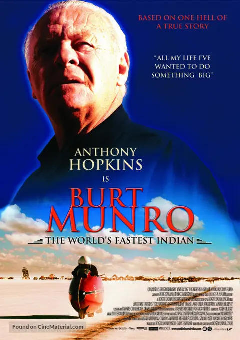BURT MUNRO, THE WORLD ' S FASTEST INDIAN filmposter.
