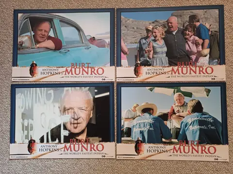 BURT MUNRO, The World ' s fastest Indian lobbycard set