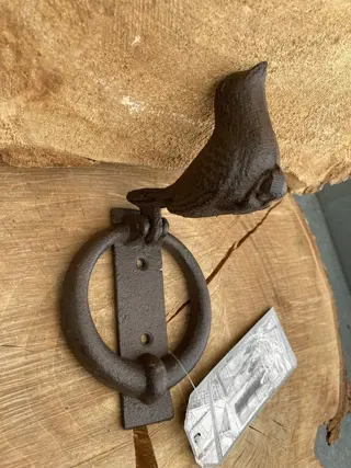 GIETIJZEREN DEURKLOPPER VOGEL NIEUW