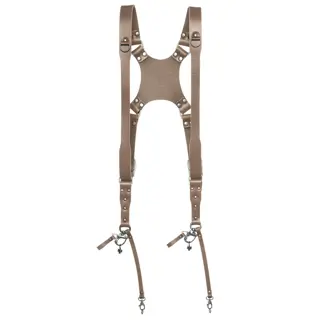 The Hantler Dual camera harness Warm Taupe S/M