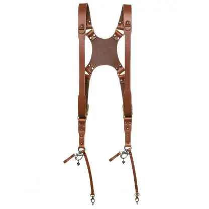 The Hantler Dual camera harness Cognac S/M