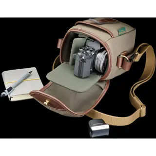 Billingham 72 Camera Pouch - Sage FibreNyte/Chocolate