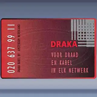 Draka voor draad en kabel (rode tekst)