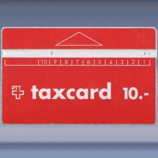 Taxcard 10 Red (902B) (1989)