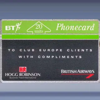 Hogg Robinson BA, with compliments (aug-91)