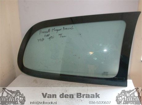 Renault Megane Break 1999-2002 Rechts achter zijraam (plak)