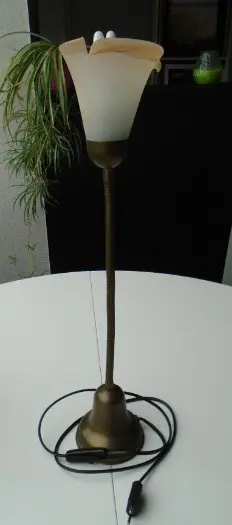 TAFELLAMP SLANK KOPER FLEXIBELE POOT.