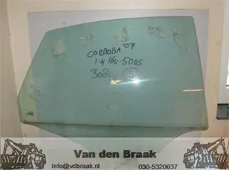 Seat Cordoba 4 deurs 2003-2009 Portierraam rechts achter