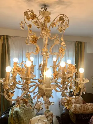 Mechini - Kroonluchter (1) - Murano and bohemian