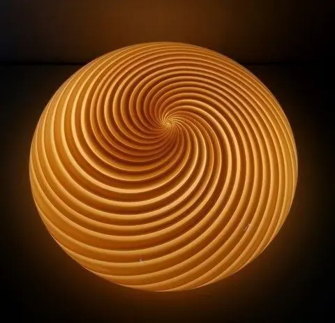 Wandlamp, plafondlamp, grote Murano geblazen glazen lamp -