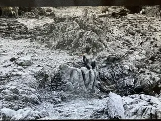 Pierre Brochet (1922-2016) - Nu sur les rochers