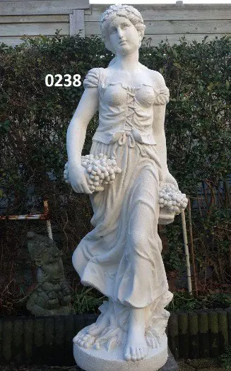 Vrouw met druiven mand