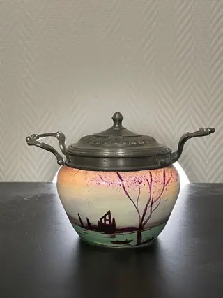 François-Théodore Legras - Jugendstil geëmailleerde glazen