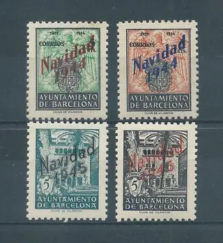 Spanje - Barcelona City Council, unissued from mini-sheets - Edifil nº SH NE25/NE26 + SH NE29/NE30