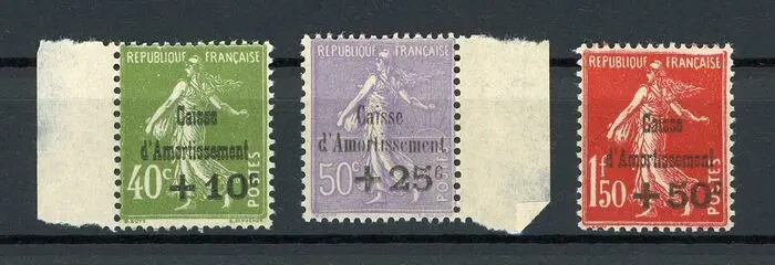 Frankrijk 1931 - ‘Caisse d'Amortissement’, complete, quote: €570 - Yvert n°275/277
