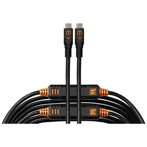 TetherTools TetherPro Optima 10G USB-C 31' (9.4m) Straight to Straight, Non-Reflective Black