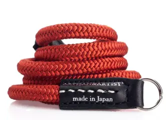 Artisan & Artist ACAM 301A Silk Camera Strap Red
