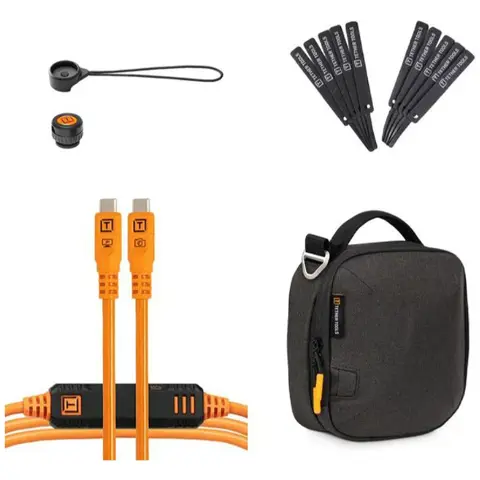 TetherTools Starter Tethering Kit Optima 10G 15' (4.6m) Straight to Straight, High-Visibility Orange