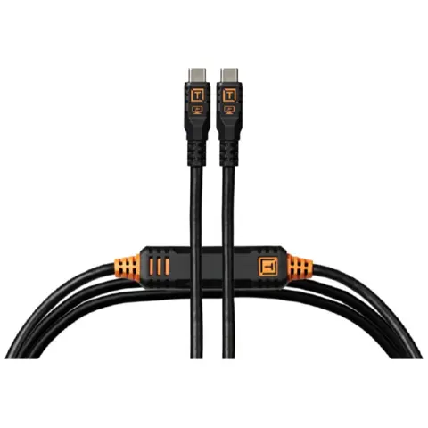 TetherTools TetherPro Optima 10G USB-C 15' (4.6m) Straight to Straight, Non-Reflective Black