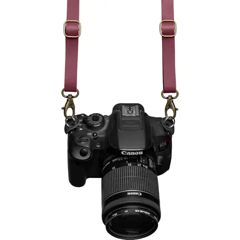 The Hantler Camera Neck strap Bordeaux red