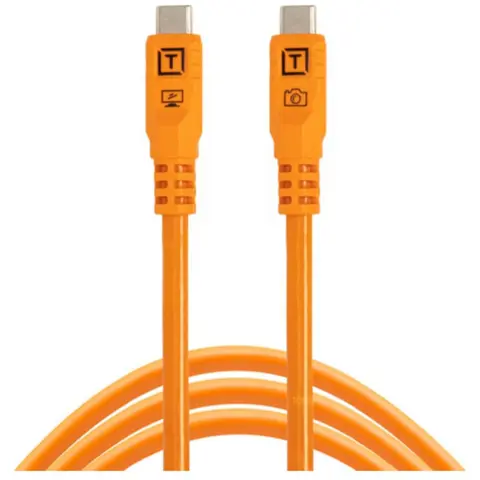 TetherTools TetherPro Optima 10G USB-C 6' (1.8m) Straight to Straight, High-Visibility Orange