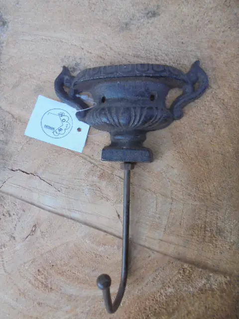 GIETIJZEREN KAPSTOKHAAK BRUIN AMFOOR NIEUW