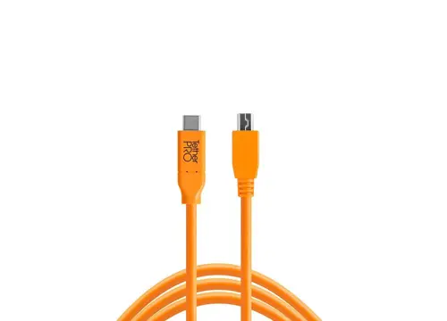 Tether Tools TetherPro USB-C - 2.0 Mini-B 5-Pin (4,6m oranje)