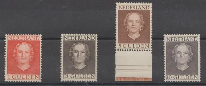 Nederland 1949 - Koningin Juliana ´En face´ - NVPH 534/537