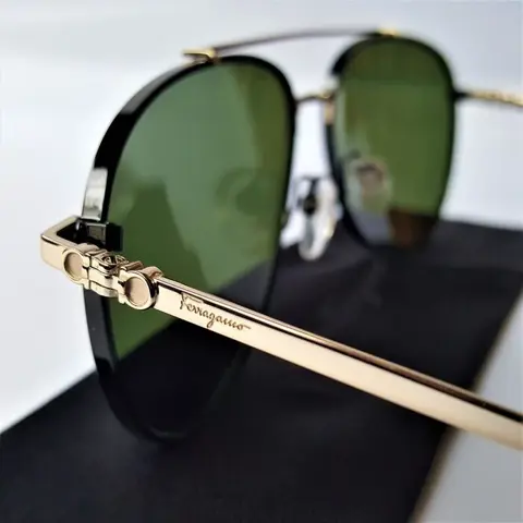 Salvatore Ferragamo - Gold - Aviator Green Lenses - Special
