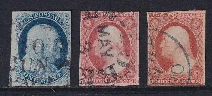 Verenigde Staten van Amerika 1851/1856 - Franklin, Washington, - Michel: 3,4 a,d