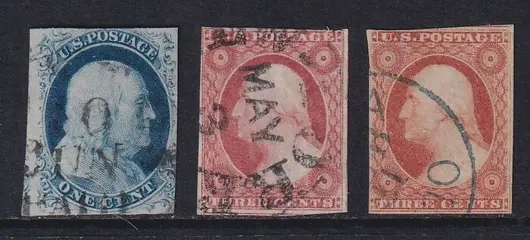 Verenigde Staten van Amerika 1851/1856 - Franklin, Washington, - Michel: 3,4 a,d