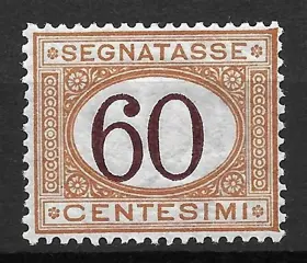 Koninkrijk Italië 1924 - Postage due. 60 c. orange and brown. - Sassone n.33