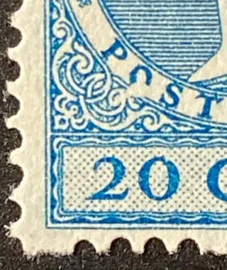 Nederland 1925 - Tweezijdige roltanding, met variëteit wit vlekje - NVPH R13