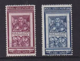 Vaticaanstad 1951 - Luchtpostzegel. - Michel: 185/186