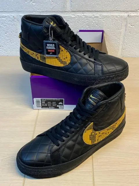 Nike X Supreme - Blazer Mid Vintage Snakeskin Black P44 -