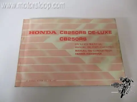 Honda CB250RS Owner's Manuel