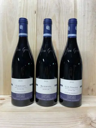 2020 Richebourg Grand Cru,Echézeaux Grand Cru "Les Loachausses"& Clos de Vougeot Grand Cru - Bourgondië "Le Grand Maupertui" - Anne Gros - 3 Flessen (0.75 liter)