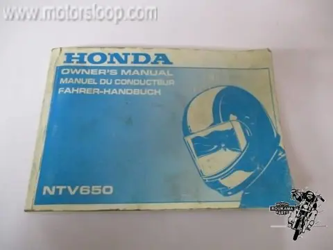 Honda NTV650 (Revere) Owner's Manuel