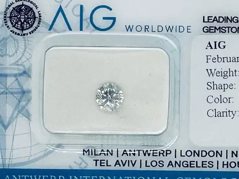 1 pcs Diamant - 0.51 ct - Briljant, Rond - I - SI2