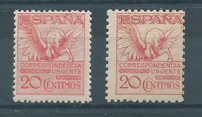 Spanje 1929/1932 - Pegasus stempelset - Edifil nº 454 y 592A