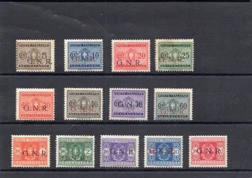 Italië 1944 - Brescia and Verona GNR overprinted postage due - Sassone 47/59