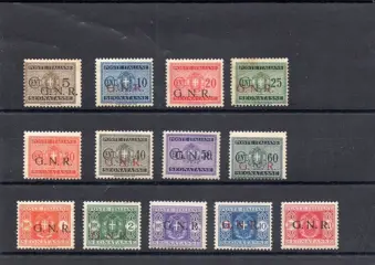 Italië 1944 - Brescia and Verona GNR overprinted postage due - Sassone 47/59