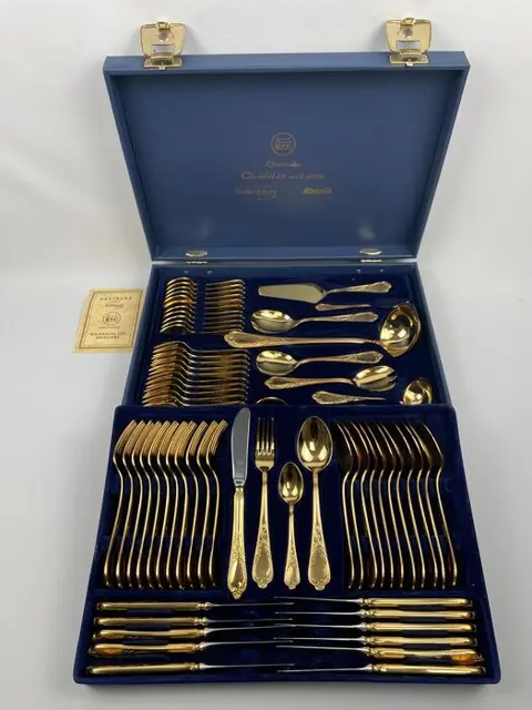 Gold Cutlery - Carl Schmidt &amp; Son - 12 personen / 69
