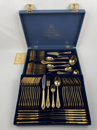 Gold Cutlery - Carl Schmidt &amp; Son - 12 personen / 69