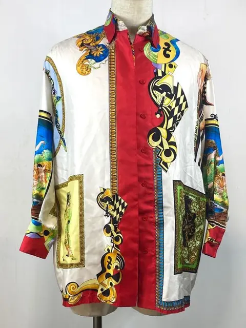 Gianni Versace - Silk Frame and Designs Print