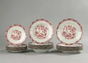 Seltmann Weiden - Bord(en) (18) - Porselein - Theresia Red